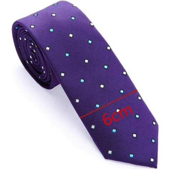 Mens Skinny Tie Set 4 Pack Slim Neckties Formal Wedding Business Ties Gift - Picture 6 of 7